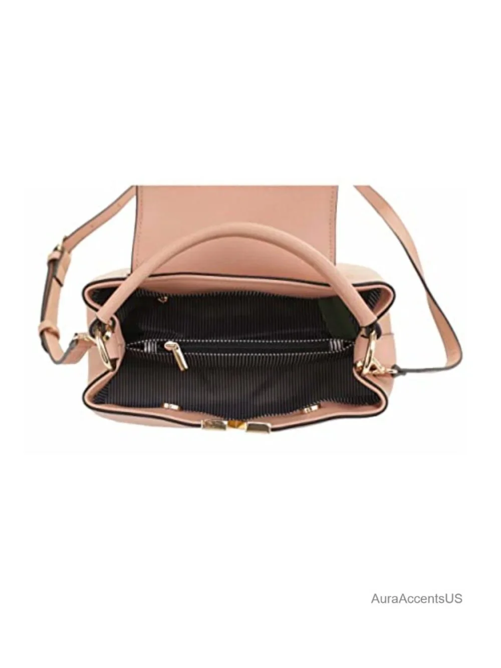 Faux Leather Small Satchel Bag Crossbody Handbag with Shoulder Strap